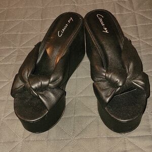 Circus by Sam Edelman Black Knot Platform Shoes